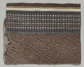 Fragment Composed of Two Fabrics Joined, c. 1100-1400. Peru, Central Coast, Chancay, 12th-15th