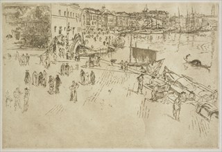 The Riva, No. 1, 1880. James McNeill Whistler (American, 1834-1903). Etching