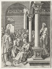 L'Adoration des Rois, 1516. Ludwig Krug (German, 1490-1532). Engraving