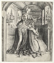 Solomon Worshipping Idols, 1501. Master MZ (German). Engraving