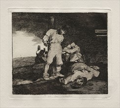 The Horrors of War:  And There's No Help For It. Francisco de Goya (Spanish, 1746-1828). Etching
