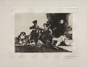 The Horrors of War:  There Isn't Time Now. Francisco de Goya (Spanish, 1746-1828). Etching and