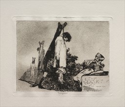 The Horrors of War:  Not ( In This Case) Either. Francisco de Goya (Spanish, 1746-1828). Etching