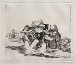 The Horrors of War:  Everything is Topsy-Turvy. Francisco de Goya (Spanish, 1746-1828). Etching