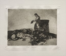 The Horrors of War:  Cruel Tale of Woe. Francisco de Goya (Spanish, 1746-1828). Etching and