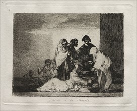 The Horrors of War:  Thanks To The Millet. Francisco de Goya (Spanish, 1746-1828). Etching