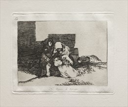 The Horrors of War:  They Do Not Arrive In Time. Francisco de Goya (Spanish, 1746-1828). Etching