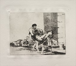The Horrors of War:  To The Cemetery. Francisco de Goya (Spanish, 1746-1828). Etching