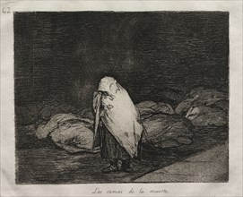 The Horrors of War:  The Beds of Death. Francisco de Goya (Spanish, 1746-1828). Etching and