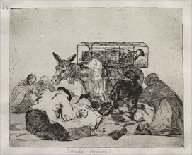 The Horrors of War:  Strange Devotion!. Francisco de Goya (Spanish, 1746-1828). Etching and