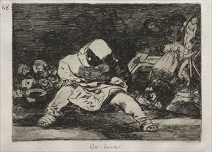 The Horrors of War:  What Madness!. Francisco de Goya (Spanish, 1746-1828). Etching and aquatint