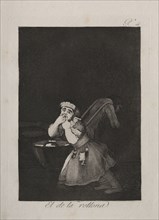 Caprichos:  Nanny's boy. Francisco de Goya (Spanish, 1746-1828). Etching and aquatint