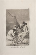 Caprichos: Lads Making Ready.. Francisco de Goya (Spanish, 1746-1828). Etching and aquatint