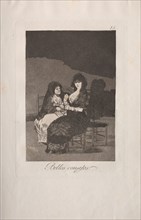 Caprichos:  Pretty Teachings.. Francisco de Goya (Spanish, 1746-1828). Etching and aquatint