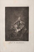 Caprichos:  How They Pluck Her!. Francisco de Goya (Spanish, 1746-1828). Etching and aquatint