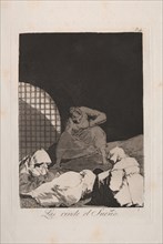 Caprichos:  Sleep Overcomes Them. Francisco de Goya (Spanish, 1746-1828). Etching and aquatint