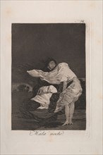 Caprichos:  A Bad Night. Francisco de Goya (Spanish, 1746-1828). Etching and aquatint