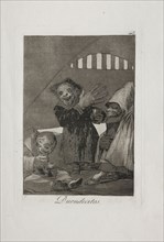 Caprichos:  Hobgolins. Francisco de Goya (Spanish, 1746-1828). Etching and aquatint