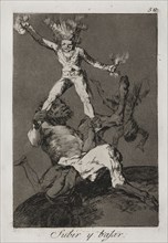 Caprichos:  To Rise and to Fall. Francisco de Goya (Spanish, 1746-1828). Etching and aquatint