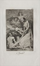 Caprichos:  Blow!. Francisco de Goya (Spanish, 1746-1828). Etching and aquatint