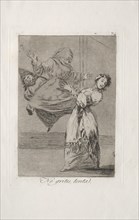 Caprichos:  Don't Scream Stupid. Francisco de Goya (Spanish, 1746-1828). Etching and aquatint
