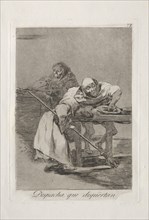Caprichos:  Be Quick, They are Waking Up. Francisco de Goya (Spanish, 1746-1828). Etching and