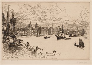 Greenwich, 1879. Francis Seymour Haden (British, 1818-1910). Etching