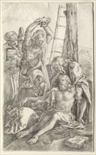 Descent from the Cross, 1501. Albrecht Dürer (German, 1471-1528). Engraving