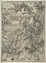 Holy Family with the Three Hares. Albrecht Dürer (German, 1471-1528). Woodcut
