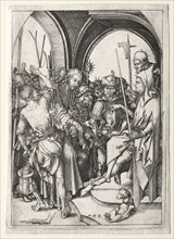 Christ Before the High Priest. Martin Schongauer (German, c.1450-1491). Engraving