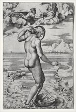 The Birth of Venus, c. 1516. Marco Dente (Italian, c. 1486-1527), after Raphael (Italian,
