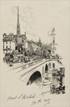 Le Pont St. Michel. Auguste Louis Lepère (French, 1849-1918). Wood engraving
