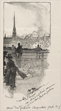 Quai des Grands Augustins. Auguste Louis Lepère (French, 1849-1918). Wood engraving