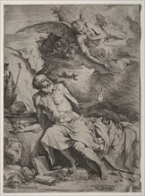 Saint Jerome. Jusepe de Ribera (Spanish, 1591-1652). Etching