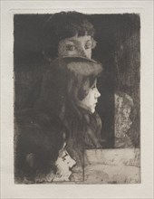 Study of Heads, 1899. Albert Besnard (French, 1849-1934). Etching and aquatint; sheet: 28 x 20 cm