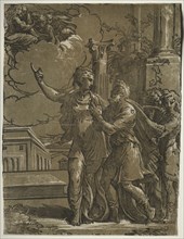 Tiburtine Sibyl and the Emperor Augustus, c. 1527-1530/31. Parmigianino (Italian, 1503-1540), after