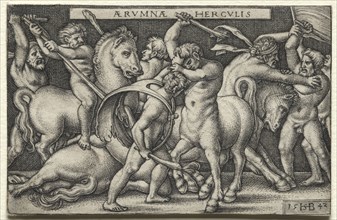 The Labors of Hercules: Hercules Defeating the Centaurs, 1542. Hans Sebald Beham (German,