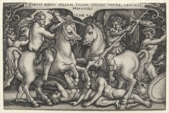 The Labors of Hercules: Hercules Abducting Iole, 1544. Hans Sebald Beham (German, 1500-1550).