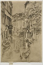 Quiet Canal. James McNeill Whistler (American, 1834-1903). Etching