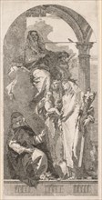 Madonna with Saints Agnes, Catherine and Rosa. Giovanni Domenico Tiepolo (Italian, 1727-1804).