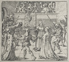 The Masquerade. Attributed to Albrecht Dürer (German, 1471-1528). Woodcut
