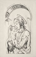 The Virgin with the Child under an arch, 1508. Hans Burgkmair (German, 1473-1531). Woodcut