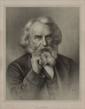 Henry Wadsworth Longfellow, 1875. J. Baker (American). Lithograph