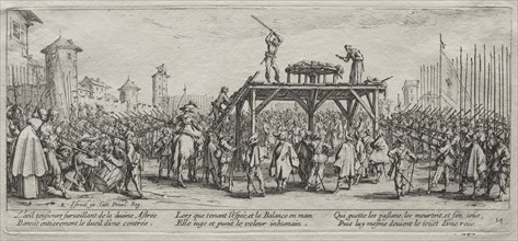 The Large Miseries of War:  Execution on the Wheel, 1633. Jacques Callot (French, 1592-1635).