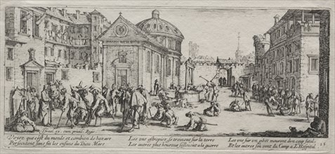 The Large Miseries of War:  The Hospital, 1633. Jacques Callot (French, 1592-1635). Etching