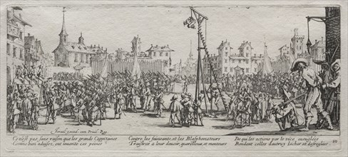 The Large Miseries of War:  The Strappado, 1633. Jacques Callot (French, 1592-1635). Etching