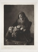 Rembrandt's Mother, 19th-20th century. Samuel Arlent-Edwards (American, 1862-1938). Mezzotint