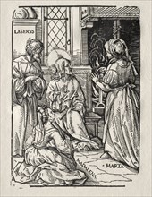 Christ in the House of Lazarus, 1510. Hans Burgkmair (German, 1473-1531). Woodcut
