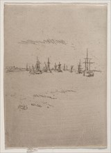 Return to Tilbury. James McNeill Whistler (American, 1834-1903). Etching