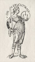 The Seven Virtues:  Justice. Hans Burgkmair (German, 1473-1531). Woodcut